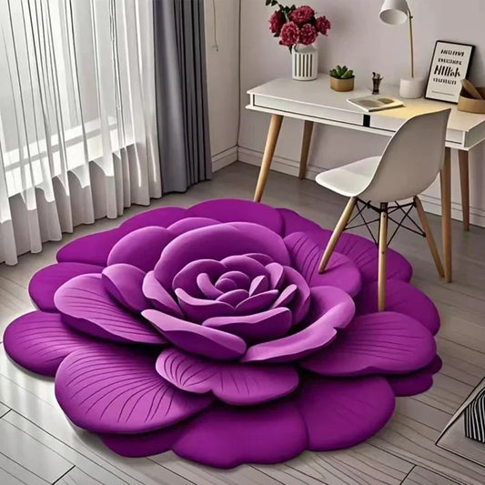 Floral Plush Diatomaceous Earth Floor Mat
